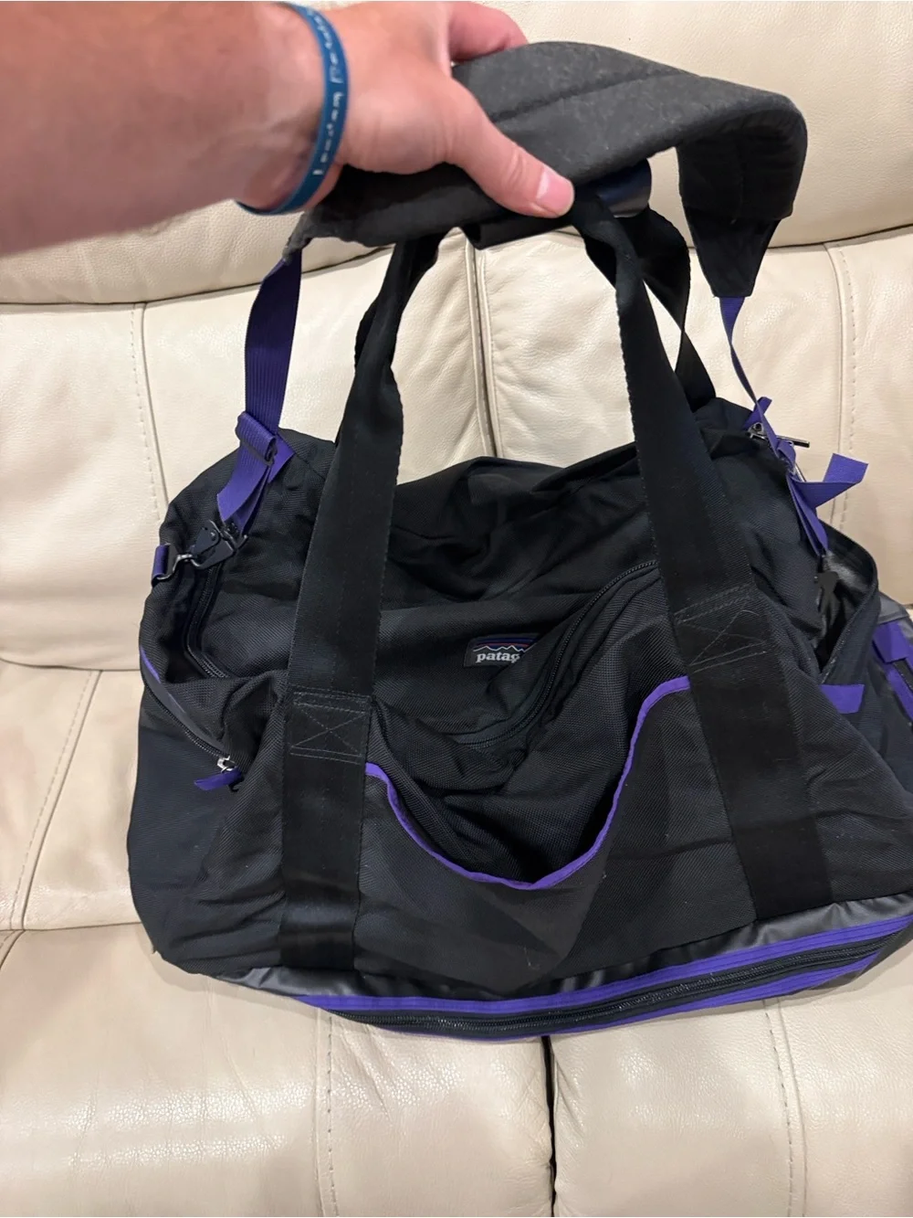 Vintage 1990s Patagonia USA-Made Double Duffel / Travel Duffle Bag